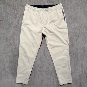 Wowie Sapien Pants Men's Sz XL Casual Stretch Tapered Fit Aztec Tan Beige Chinos